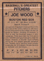 1982 TCMA Baseball's Greatest Pitchers Joe Wood #40