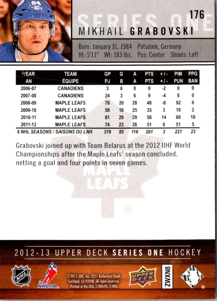 2012 Upper Deck Mikhail Grabovski