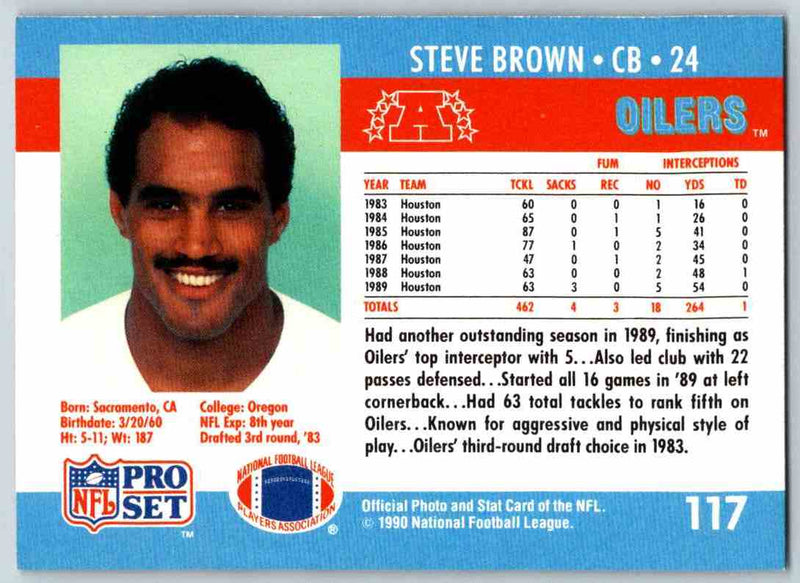 1990 Pro Set Steve Brown