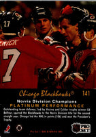 1991 Pro Set Platinum Chicago Blackhawks #141