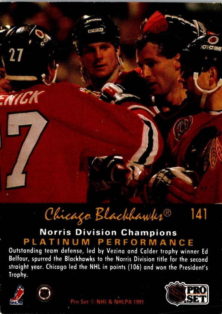 1991 Pro Set Platinum Chicago Blackhawks