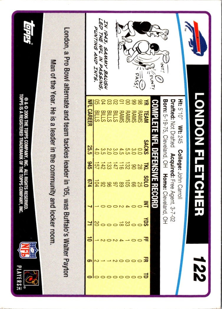 2006 Topps London Fletcher