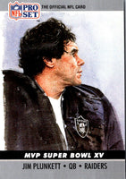 1990 Pro Set Super Bowl MVP Collectibles Jim Plunkett #15