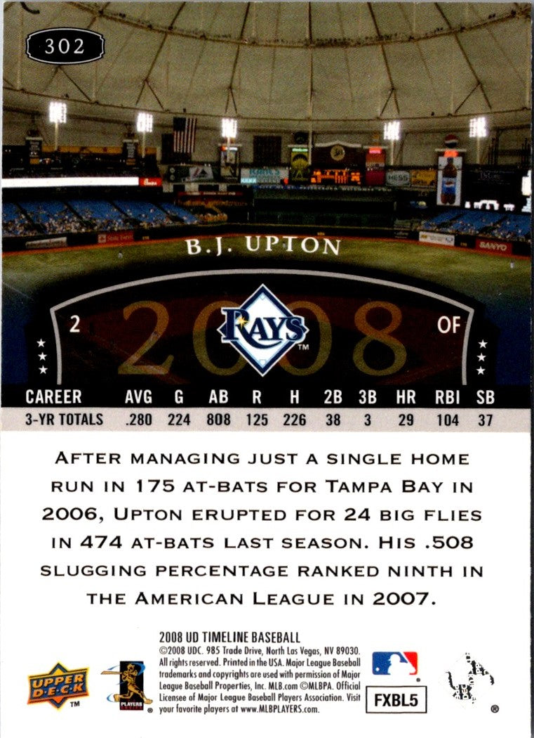 2008 Upper Deck Timeline B.J. Upton