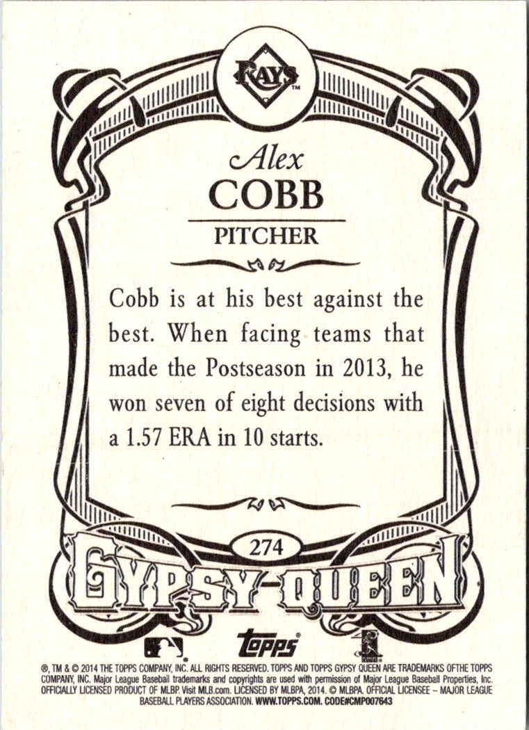 2014 Topps Gypsy Queen Alex Cobb