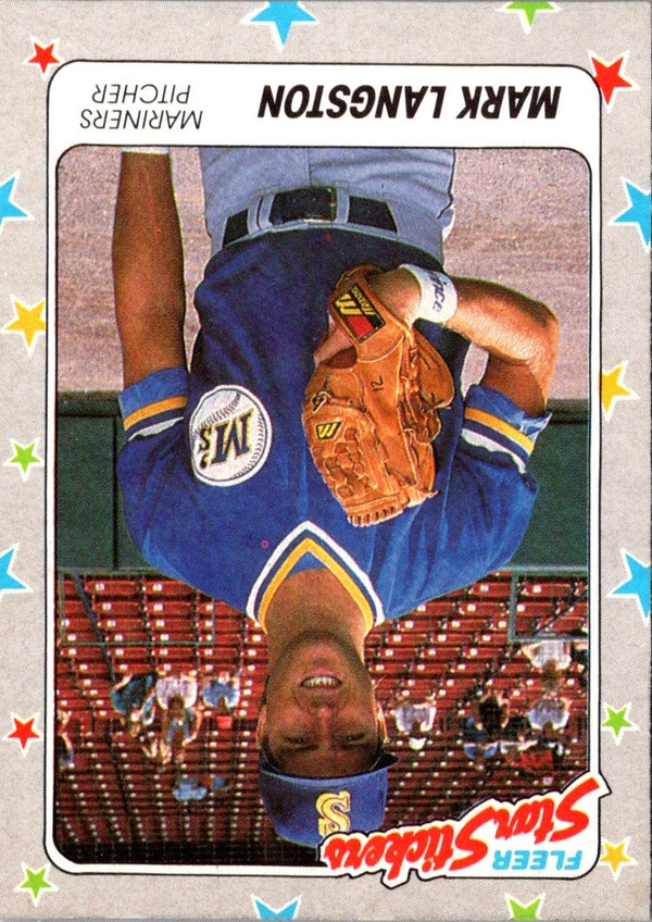 1988 Fleer Star Stickers Mark Langston #60