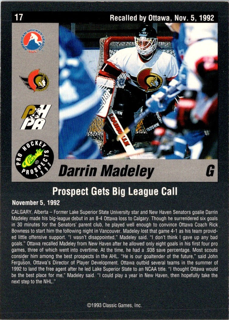 1993 Classic Pro Prospects Darrin Madeley