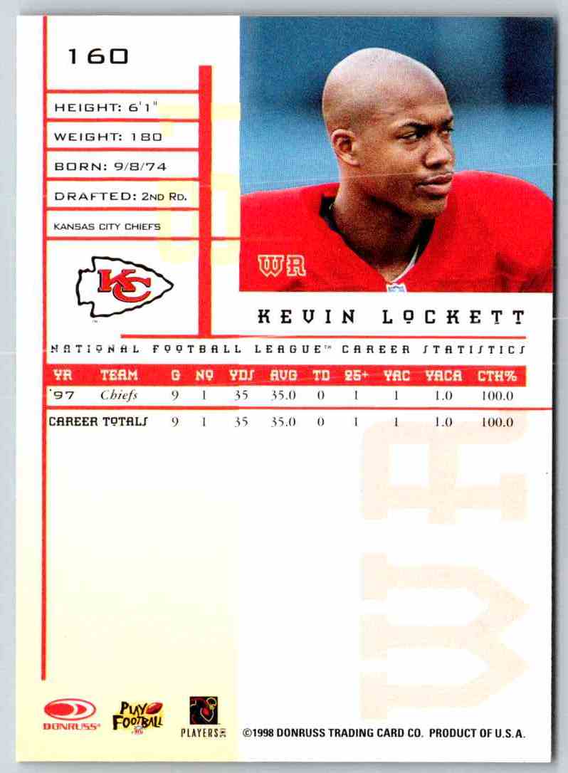 1998 Leaf Rookies And Stars Kevin Lockett