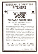 1987 TCMA 1982 Greatest Pitchers Wilbur Wood