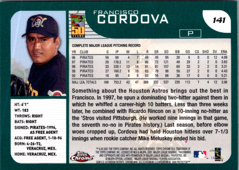 2001 Topps Chrome Francisco Cordova