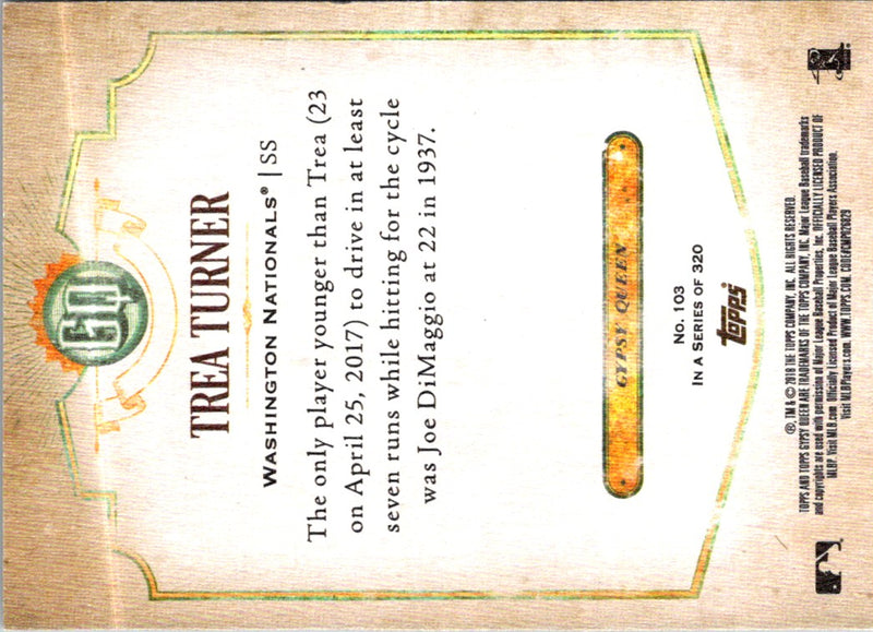 2018 Topps Gypsy Queen Trea Turner