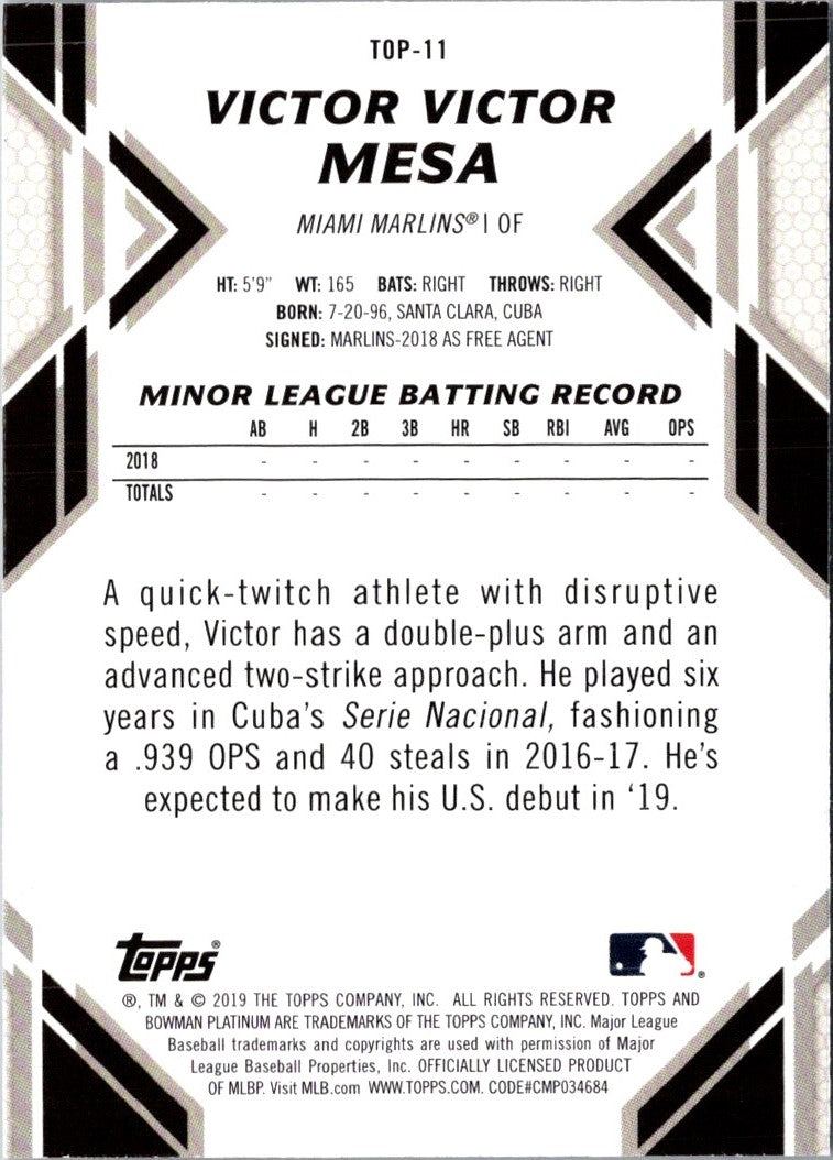 2019 Bowman Platinum Top Prospects Victor Victor Mesa