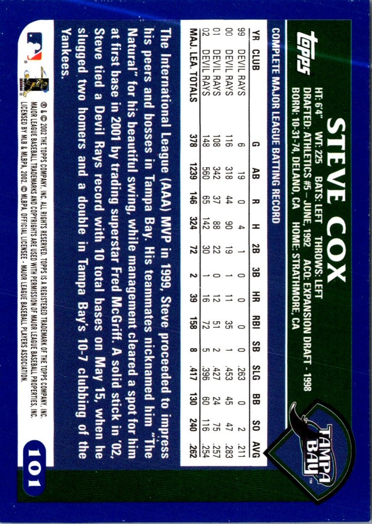 2003 Topps Steve Cox