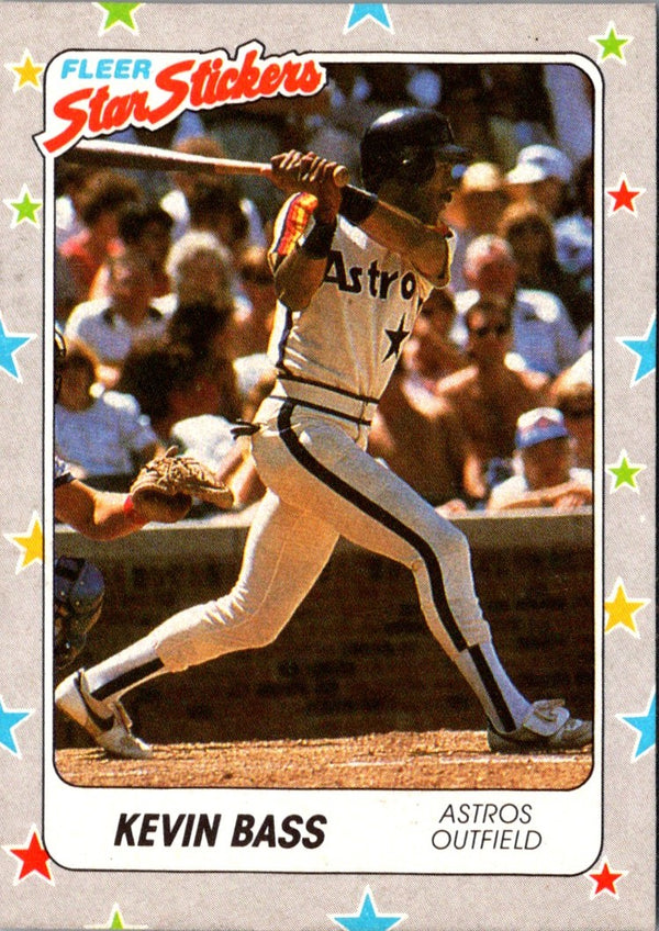 1988 Fleer Star Stickers Kevin Bass #85