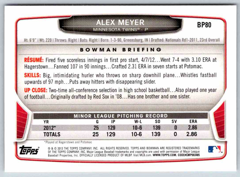 2014 Bowman Alex Meyer