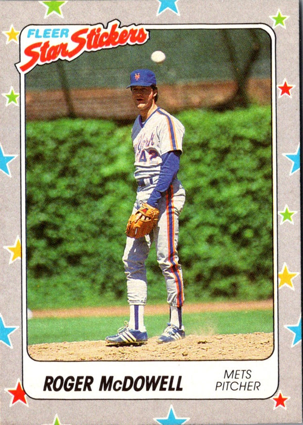 1988 Fleer Star Stickers Roger McDowell #105