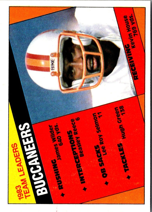 1984 Topps Buccaneers Team Leaders - Kevin House #364