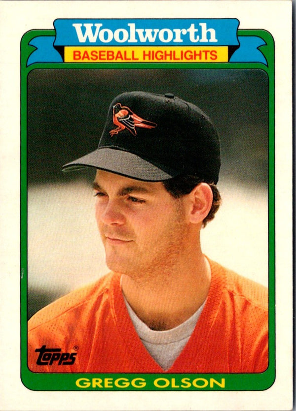 1990 Topps Woolworth Baseball Highlights Gregg Olson #5