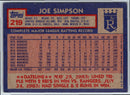 1984 Topps Joe Simpson