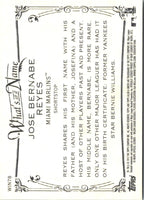 2012 Topps Allen & Ginter What's in a Name? Jose Reyes #WIN78