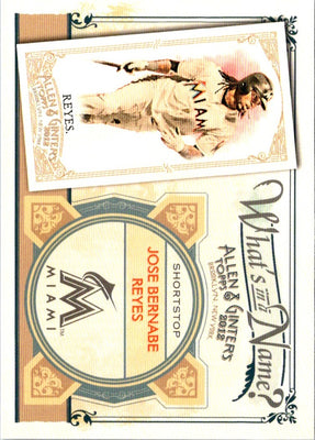 2012 Topps Allen & Ginter What's in a Name? Jose Reyes #WIN78