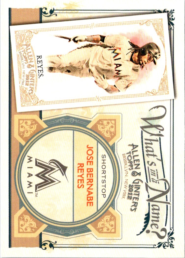 2012 Topps Allen & Ginter What's in a Name? Jose Reyes