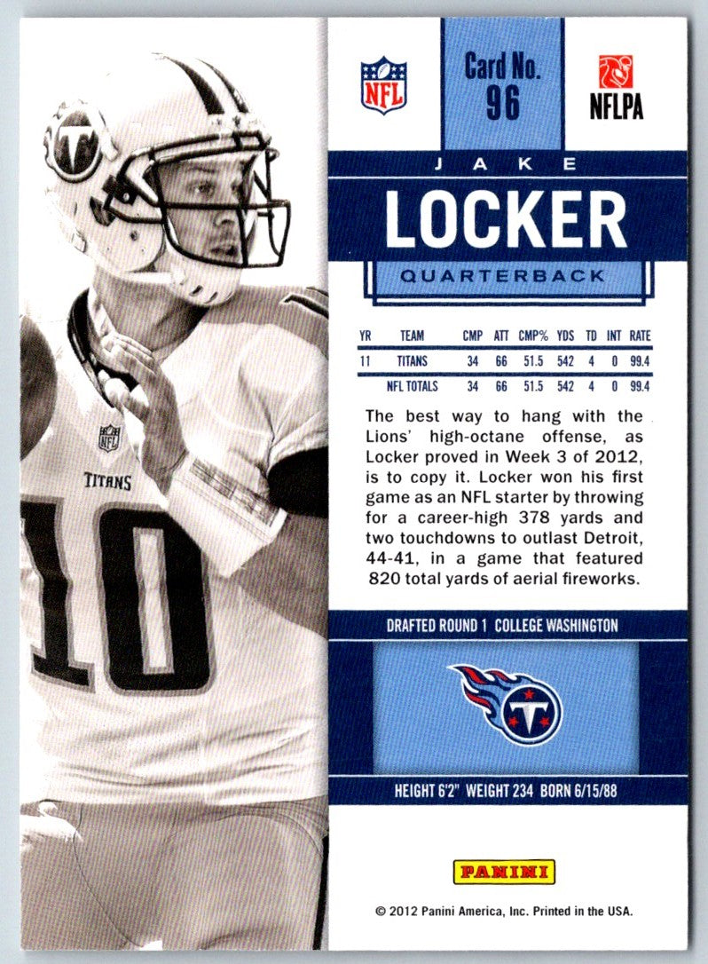 2012 Panini Contenders Jake Locker