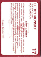 1989 Collegiate Collection Alabama Coke 580 Leroy Monsky #17