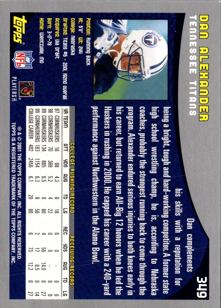 2001 Topps Dan Alexander