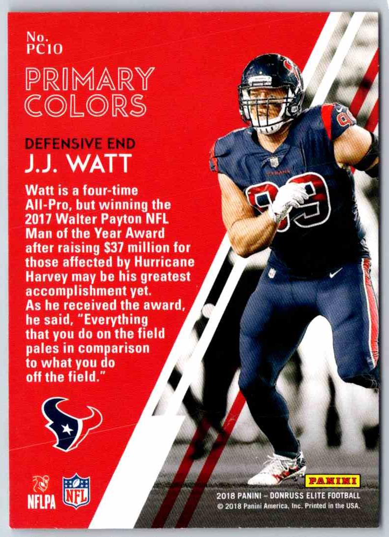 2018 Donruss Elite J.J. Watt