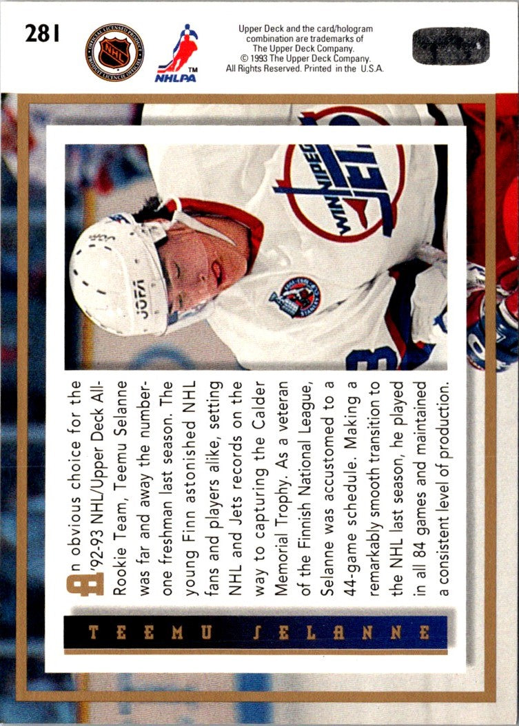 1992 Upper Deck Winnipeg Jets