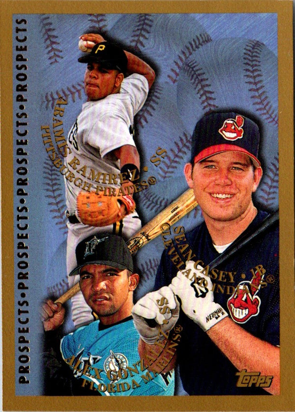 1998 Topps Aramis Ramirez/Alex Gonzalez/Sean Casey #488