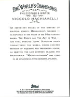 2010 Topps Allen & Ginter Niccolo Machiavelli #103