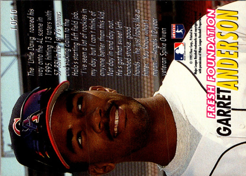 1996 Ultra Fresh Foundations Gold Medallions Garret Anderson