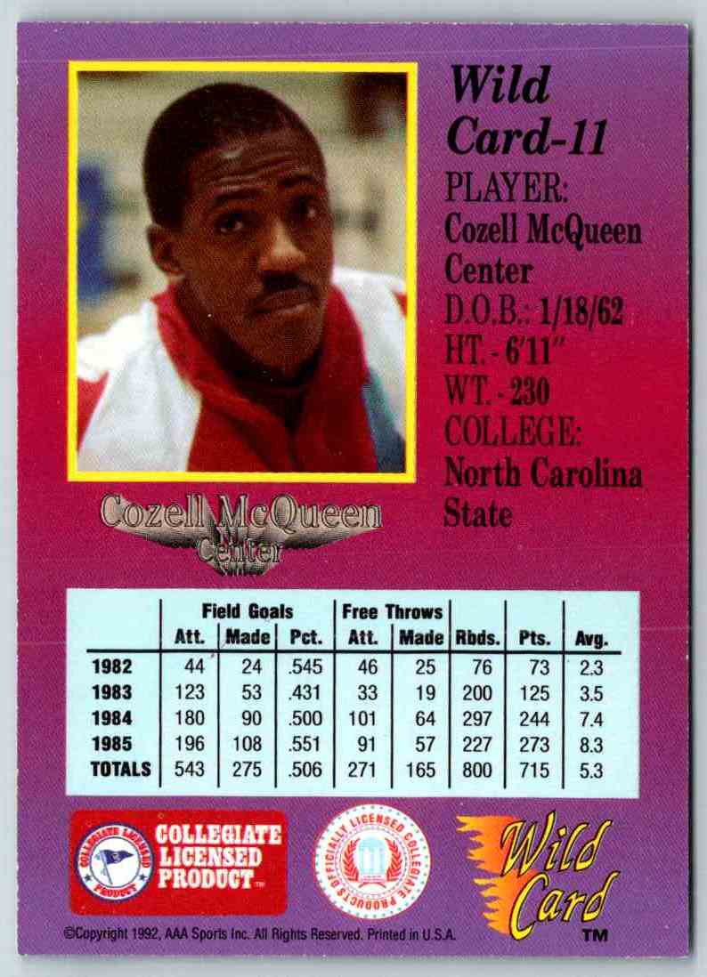 1991 WildCard Cozell McQueen