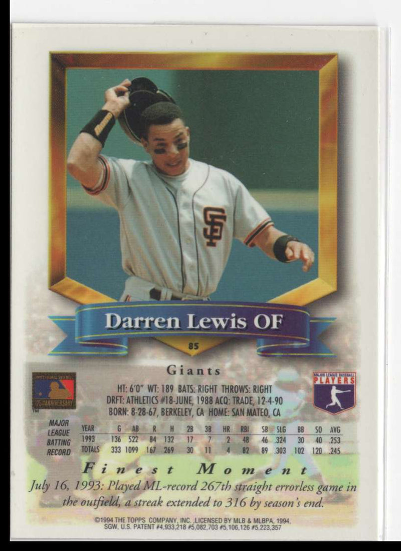 1994 topps Darren Lewis