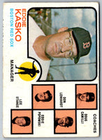 1973 O-Pee-Chee Eddie Kasko/Doug Camilli/Don Lenhardt/Eddie Popowski/Lee Stange #131