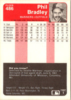 1985 Fleer Phil Bradley #486 Rookie