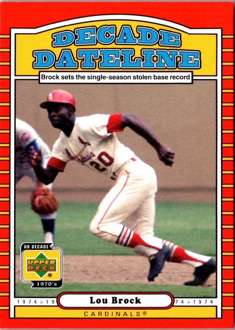 2001 Upper Deck Decade 1970's Lou Brock