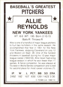 1987 TCMA 1982 Greatest Pitchers Allie Reynolds