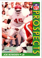 1992 Fleer Joe Bowden #434 Rookie