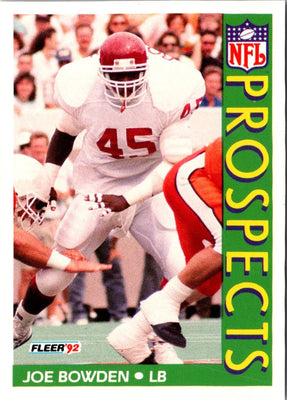 1992 Fleer Joe Bowden #434 Rookie