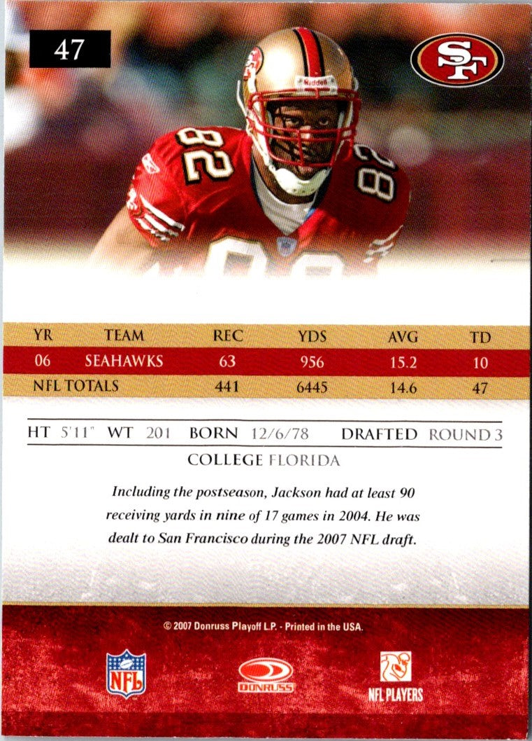 2007 Donruss Gridiron Gear Darrell Jackson