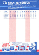 1987 Fleer Update Glossy Stan Jefferson