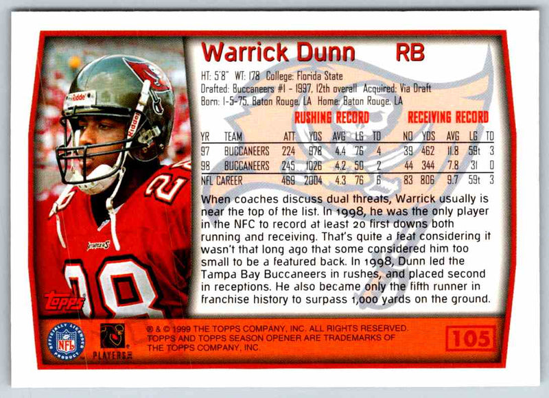 1999 Topps Warrick Dunn