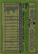 1982 Topps Orlando Sanchez