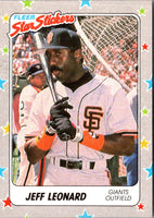 1988 Fleer Star Stickers Jeff Leonard #128