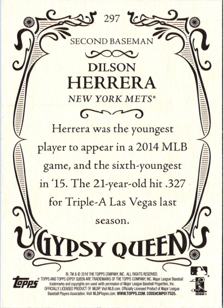 2016 Topps Gypsy Queen Dilson Herrera