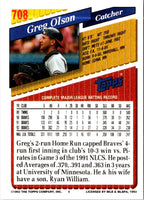 1993 Topps Greg Olson #708