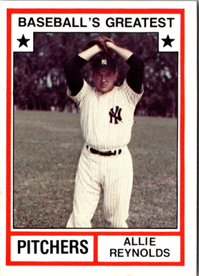 1987 TCMA 1982 Greatest Pitchers Allie Reynolds #13
